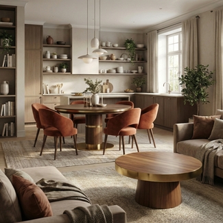 Дизайнерский стол в шпоне американского ореха на заказ 