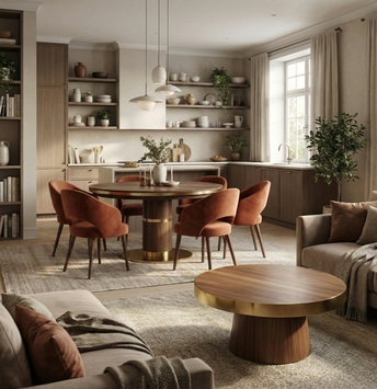 Дизайнерский стол в шпоне американского ореха на заказ 