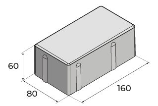 Форма плитки Новый город 80х160х60мм