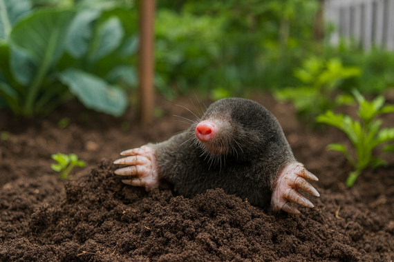 Крот на огороде