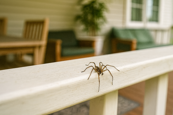 Паук на веранде
