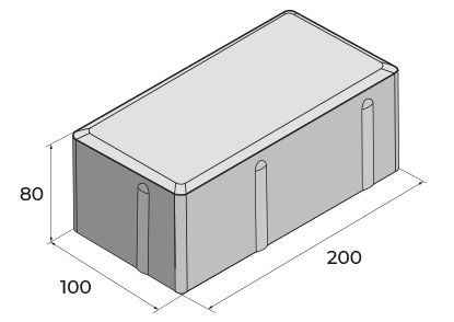 Форма плитки брусчатка 200х100х80мм