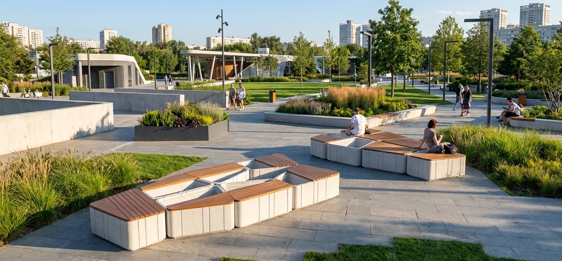 Уличная мебель UTA из бетона