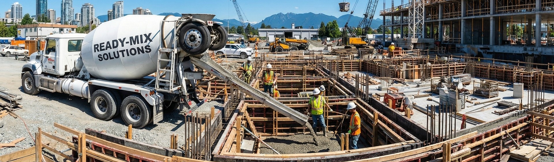 Товарный бетон выгрузка из автобетоносмесителя