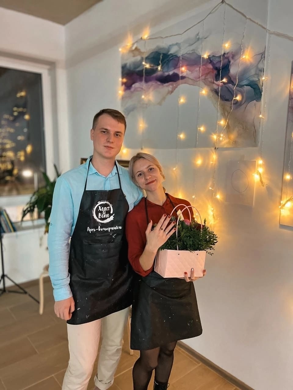 Арт-свидание в Белгороде на котором сделали предложение в студии ARTYFLOW