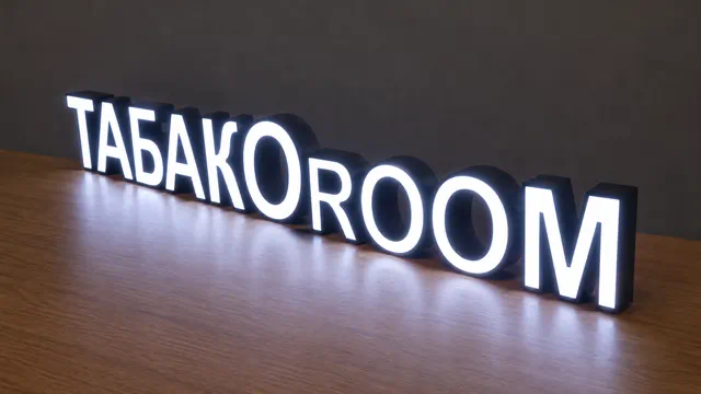 Световая рекламная вывеска TABAKOROOM на заказ