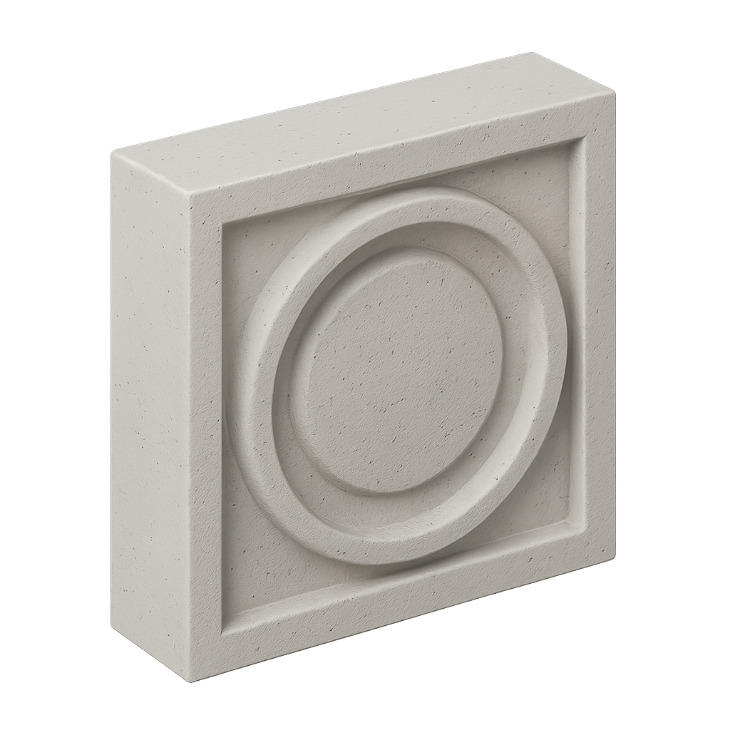 Высокие цилиндрические кашпо из архитектурного бетона с цветком внутри