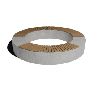 Круглая лавочки и скамейки из архитектурного бетона