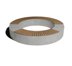 Круглая лавочки и скамейки из архитектурного бетона