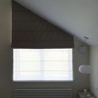 Римские шторы на треугольное окно в Самаре