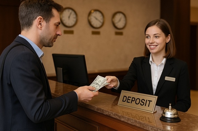 внесение депозита в отеле
