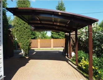 Проектирование, производство, монтаж консольного навеса в Уфе от компании "АктивСтрой"