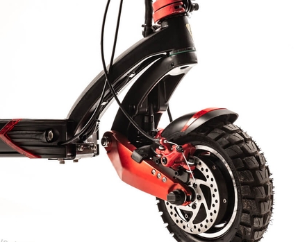 Передняя подвеска Kugoo G1 крупным планом
