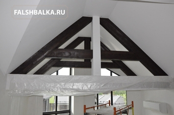 декоративные балки цвета венге в Крекшино