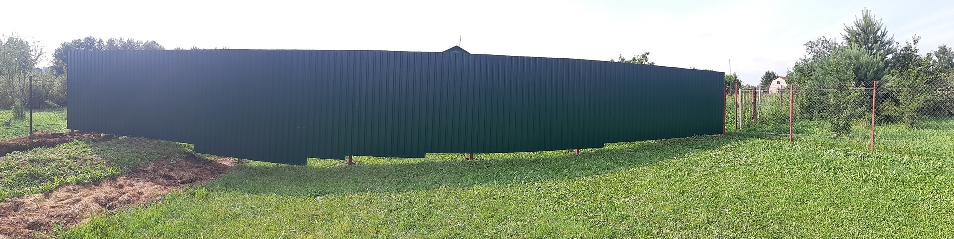 Готовый забор из профнастила С20 высотой 2 метра в Егорьевске