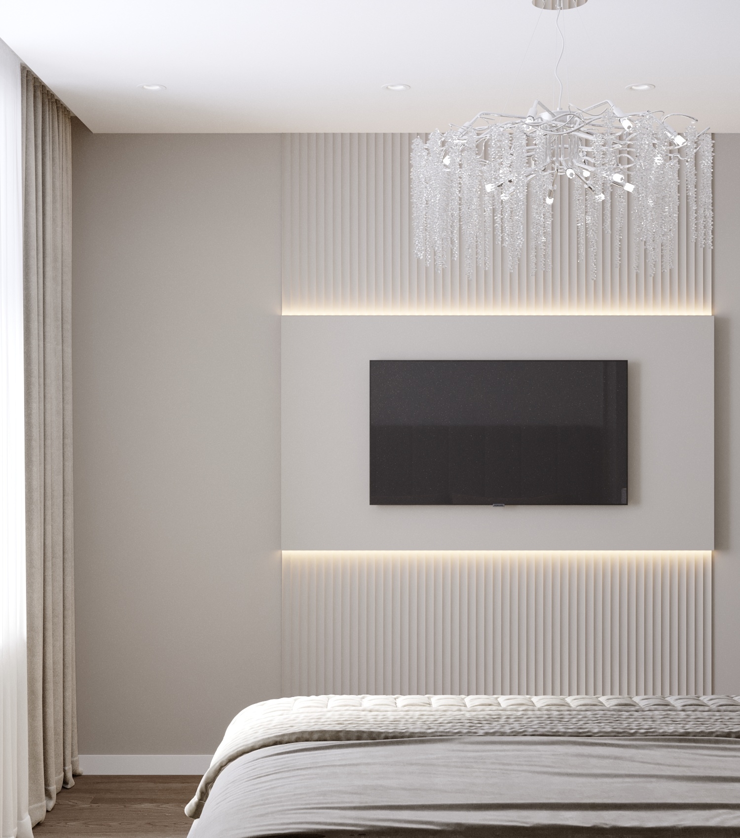 Дизайн интерьера гостиной в доме в коттеджном поселке Обухово