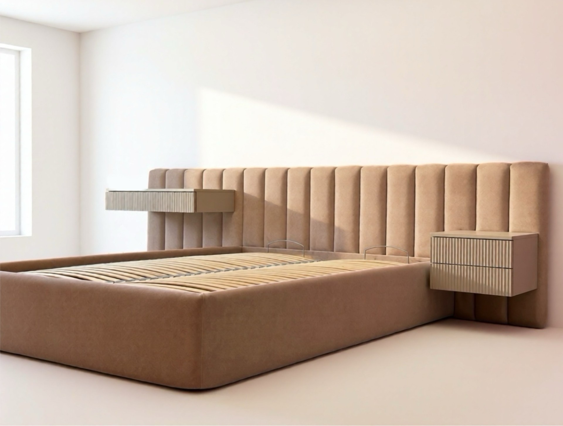 Кровать Катрин с подъемным механизмом. Ателье мягкой мебели MALINO