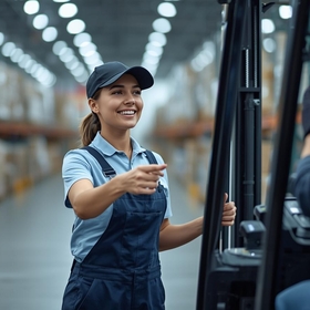 Девушка логист на складе