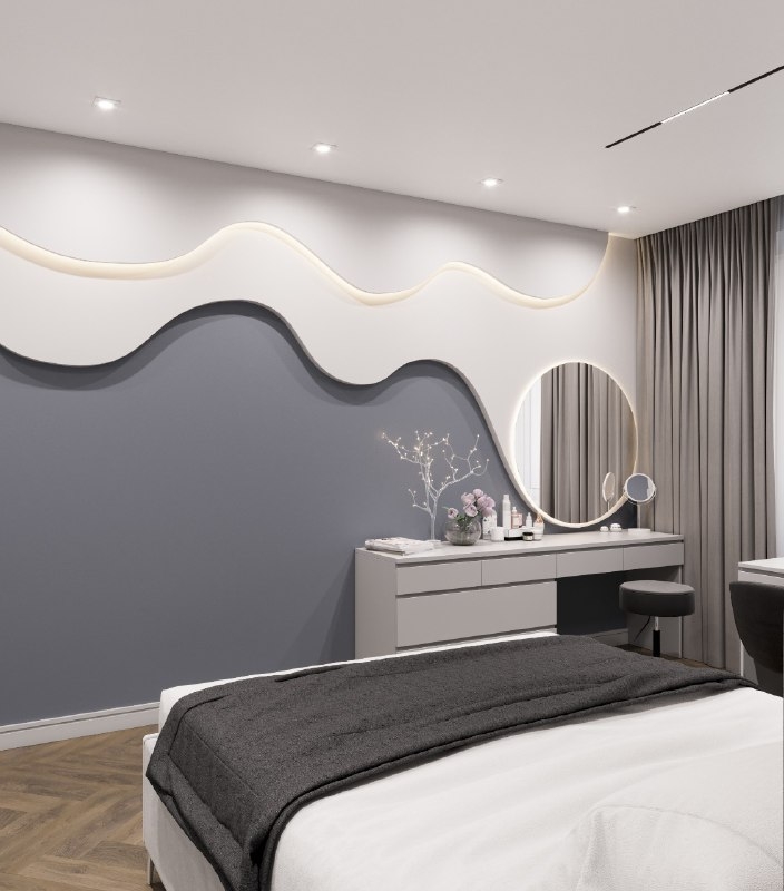 Современный дизайн бассейна в доме в коттеджном поселке Обухово