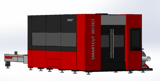 Комплекс SMARTCUT 3015GT 3кВт с защитным кабинетом и труборезом. Автоматическая резка труб и листа.