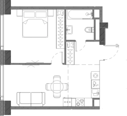 1-комнатная квартира
