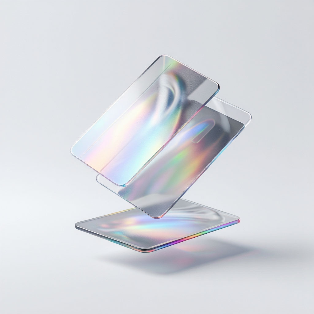 Floating 3D credit cards illustration