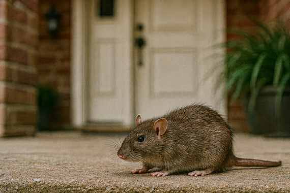 Крыса на пороге дома