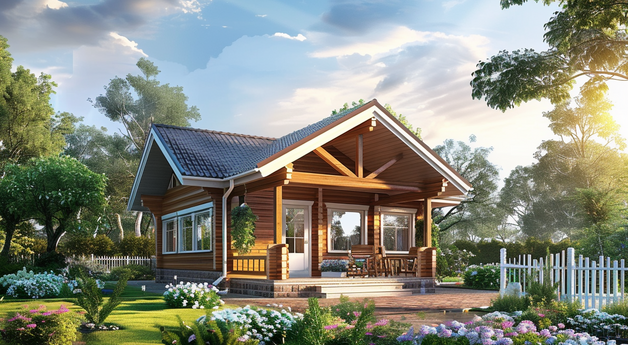 Готовый дом из каркасных щитов с отделкой и верандой в Волжском Волгоградской области