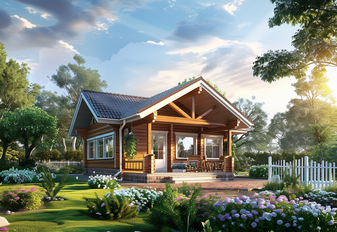 Готовый дом из каркасных щитов с отделкой и верандой в Волжском Волгоградской области