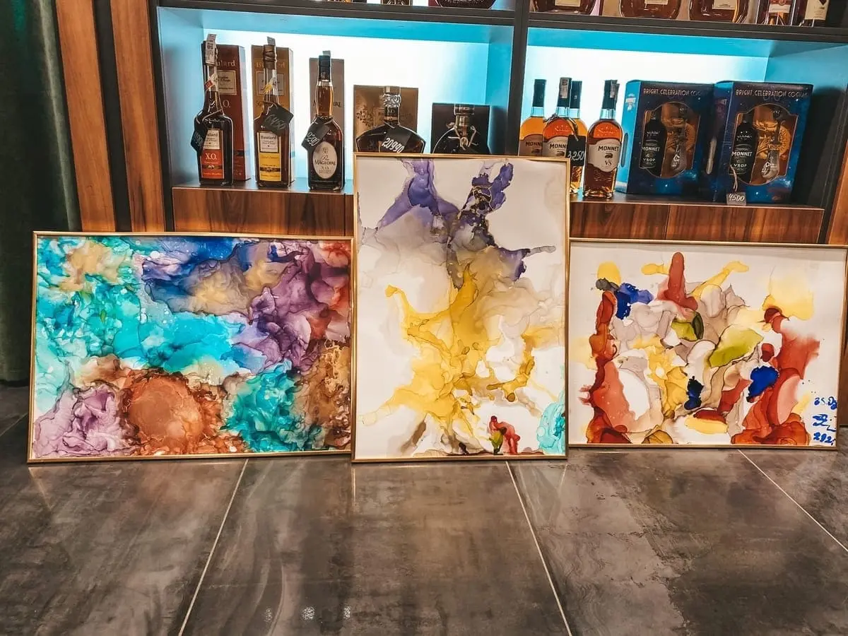 МК в технике "Алкогольные чернила"