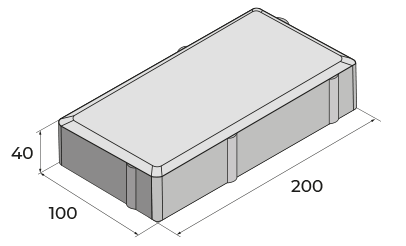 Форма плитки брусчатка 200х100х40мм