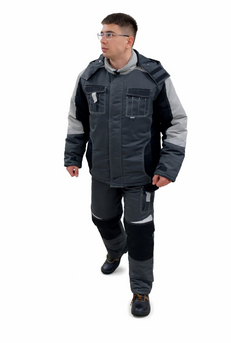 Зимний костюм Горка 8 (Чёрный) – утеплённая спецодежда от Spetzobuv