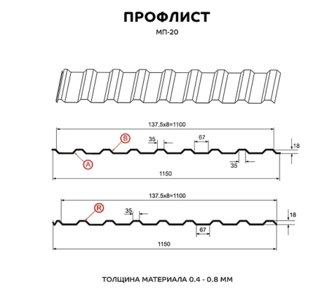 профлист МП 20 купить
