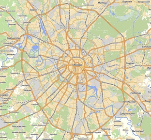 Фотография карты города Москвы, куда мы отправим аксессуары от 2-ух до 5-ти дней