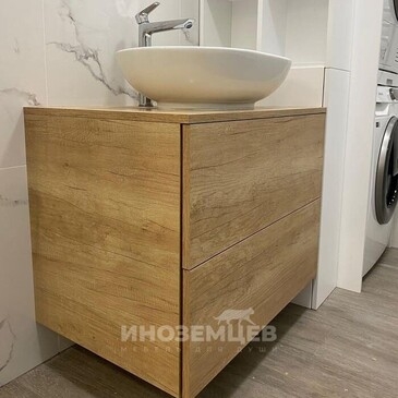 Тумба в ванную из ЛДСП Egger — мебель с выдвижными ящиками