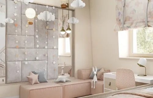 Купить мягкие стеновые панели в детскую на заказ - МСП 34