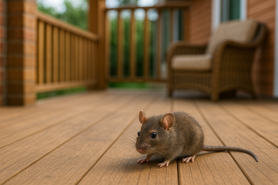 Мышь на веранде