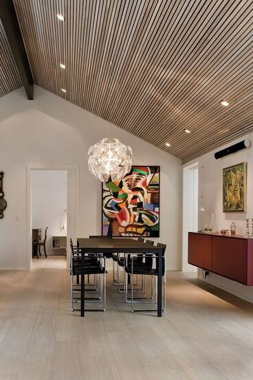 Деревянные потолки в загородном доме