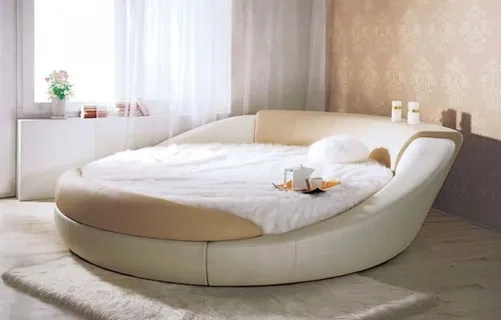 Купить круглую кровать на заказ Милан 57