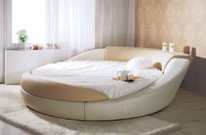 Купить круглую кровать на заказ Милан 57