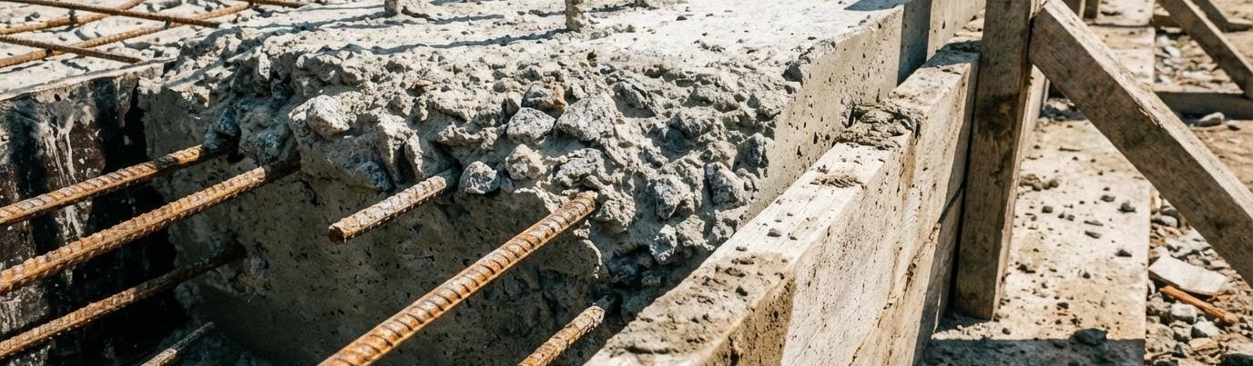 Гранитный щебень 5-20 в бетоне для фундамента