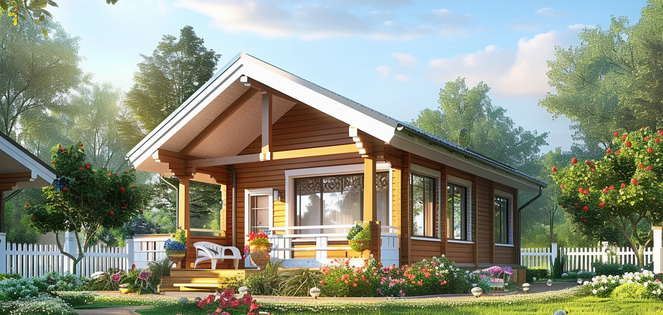 Готовый деревянный каркасно-щитовой дом с отделкой и верандой в Волжском Волгоградской области