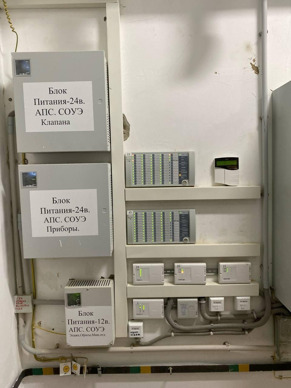 Источники питания и приборы системы автоматических установок пожарной сигнализации, системы оповещен