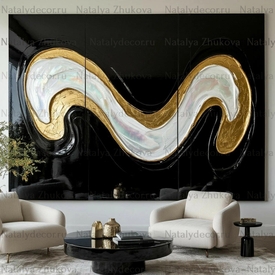 Картина из коллекции Натальи Жуковой " Black Gold Pearl "