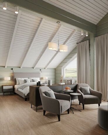 Деревянные потолки в загородном доме