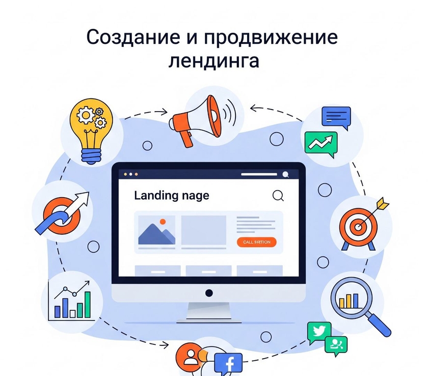 создание продвижение лендинга