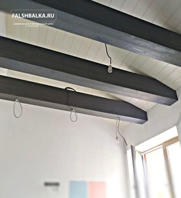 крашенные балки из лиственницы