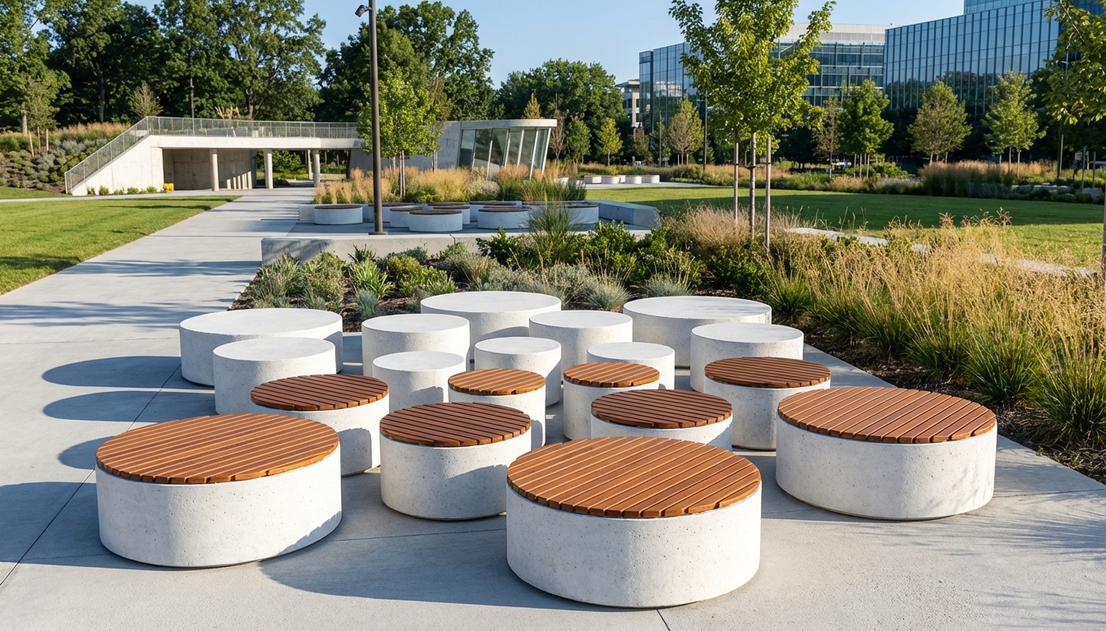 Уличная мебель CIRCA из бетона