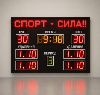 Светодиодное спортивное табло для хоккея
