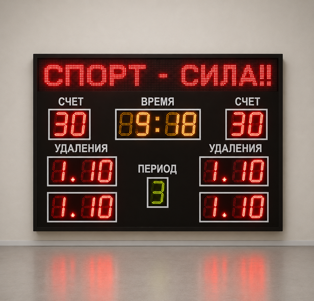 Светодиодное спортивное табло для хоккея